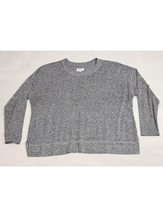 Lucky Brand Tops - Lucky Brand Crewneck Sweatshirt Womens XL Gray Soft Knit Long Sleeve Banded Hem